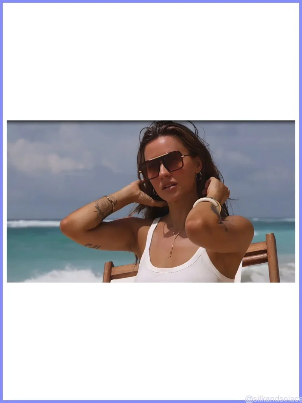 Oversized Square Aviator Sunglasses UV400 Full-Frame Retro 70s Style